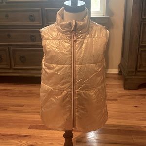 Girls Rose Gold Puffer Vest Crew Cuts Size 6-7
